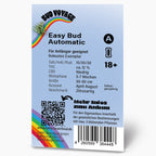 Produktbild von HANS Brainfood GmbH: Easy Bud Automatic Samenpackung mit Regenbogen, Marihuana-Blüte und QR-Code, für den Anbau im Innenbereich geeignet
