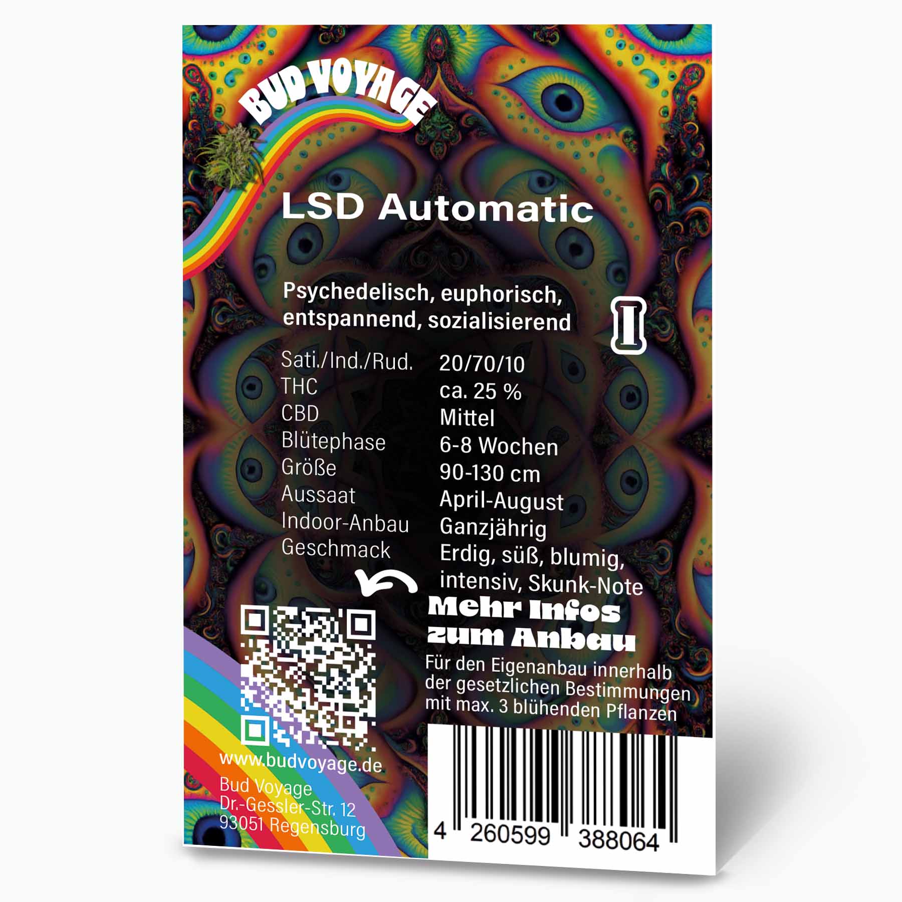 Hanfsamen BudVoyage LSD Auto (überwältigend, euphorisch, entspannend)