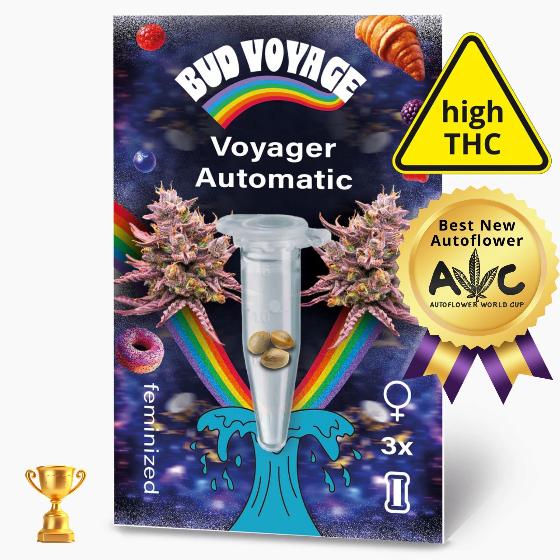 Hanfsamen BudVoyage Voyager Gummy Juice F1 Auto (extrem robust, Gummibärchen-Aroma, ertragreich)